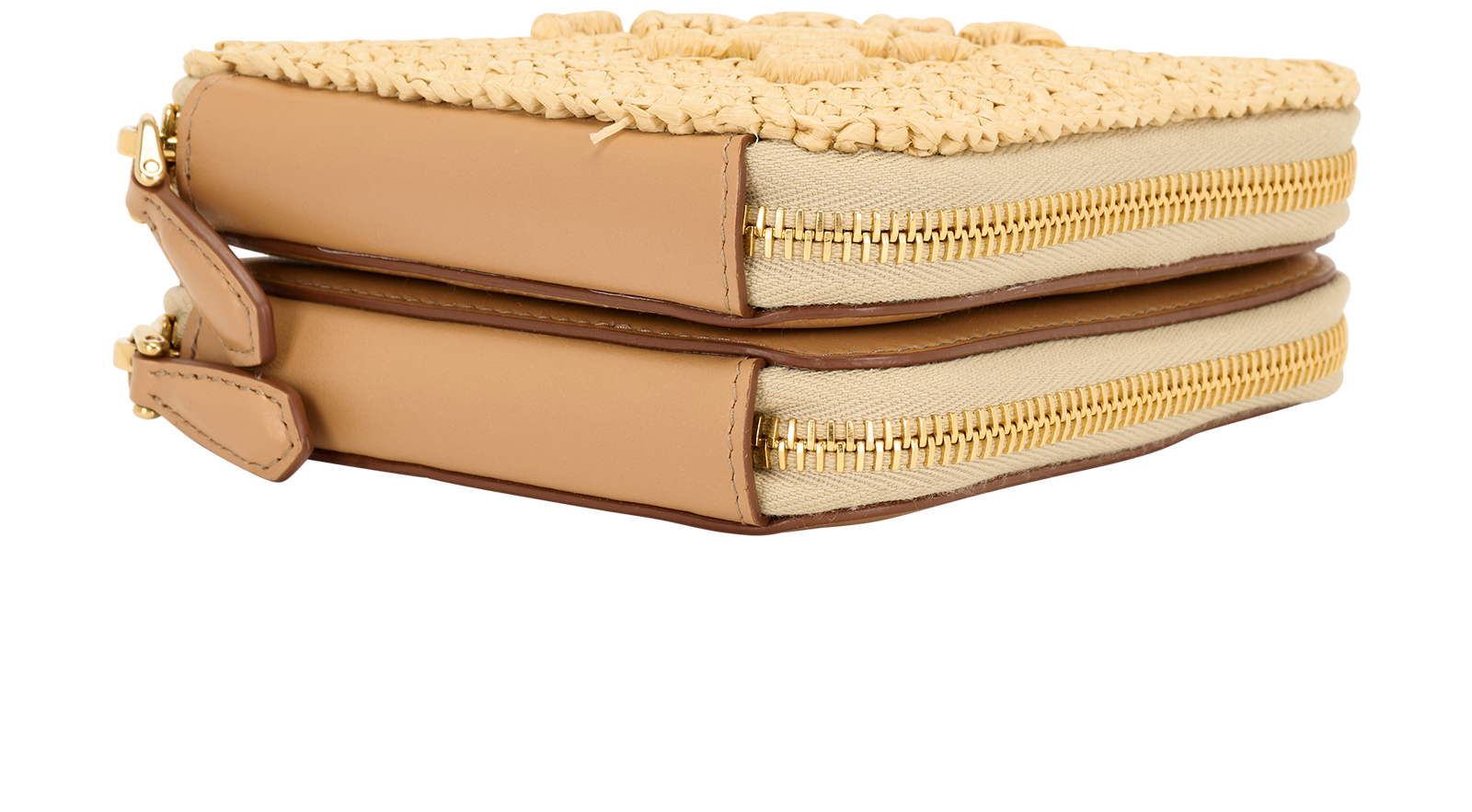 Mini Contenitori Chain Shoulder, &pound;695, Handbags, Beige, Leather/Raffia, Top view